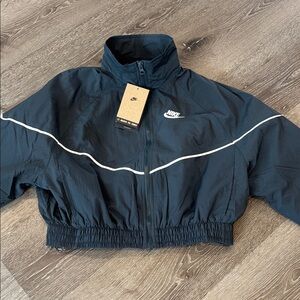 Nike Black and White Windbreaker Jacket